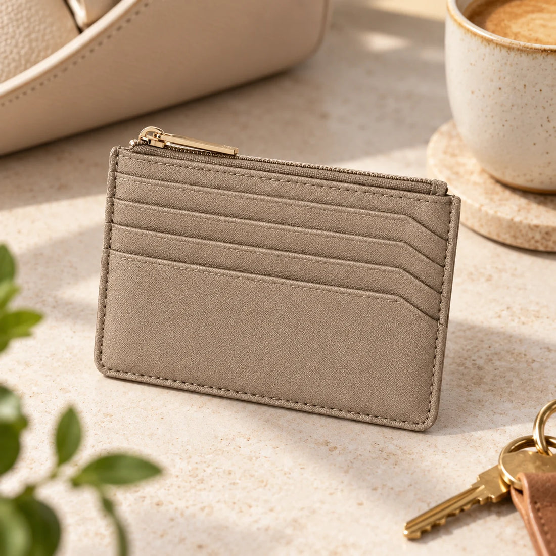Compact Card Wallet — lifestyle view