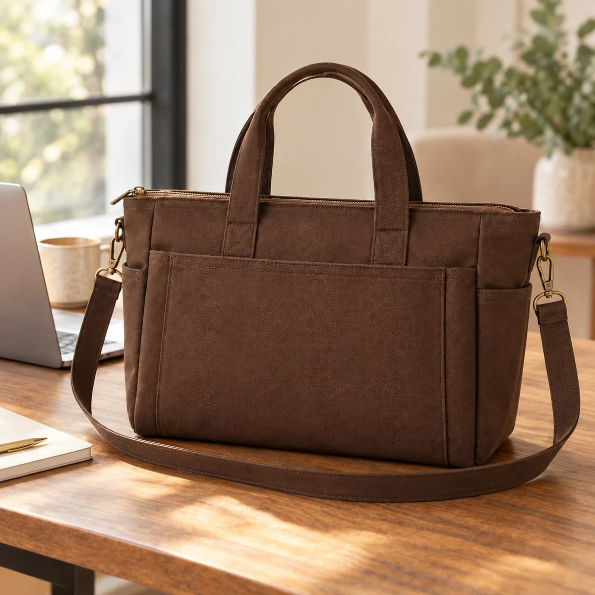 Structured Work Tote — lifestyle view